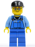 LEGO ovr039 Overalls with Tools in Pocket Blue, Black Cap, Glasses (7747)