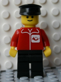 LEGO post001new Post Office - Black Legs, Black Hat (Reissue)