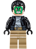 LEGO sh421 Masked Robber - Green Mask, Striped Shirt (76082)