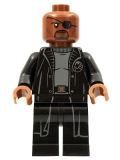LEGO sh585b Nick Fury - Gray Sweater and Black Trench Coat, No Shirttail