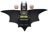 LEGO sh648 Batman - Black Suit with Yellow Belt and Crest (Type 2 Cowl, Outstretched Cape)