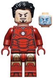 LEGO sh739 Iron Man Mark 3 Armor, Black Hair, Dark Red Arms