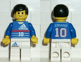 LEGO soc044 Soccer Player - Adidas Number 10 with ZIDANE on Back