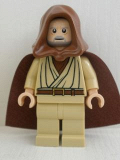 LEGO sw336 Obi-Wan Kenobi (Old, Light Flesh with Hood and Cape, with Pupils)