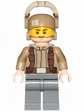 LEGO sw697 Resistance Trooper - Dark Tan Jacket, Frown, Furrowed Eyebrows (75131)