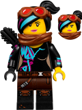 LEGO tlm129 Lucy Wyldstyle with Black Quiver, Reddish Brown Scarf and Goggles, Smile / Angry