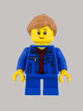 LEGO twn254 Girl, Denim Jacket, Blue Short Legs (31050)