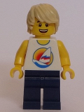 LEGO twn285 Surfboard on Ocean - Dark Blue Legs, Tan Tousled Hair