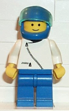 LEGO zip011 Jacket with Zipper - White, Blue Legs, Blue Helmet, Trans-Light Blue Visor