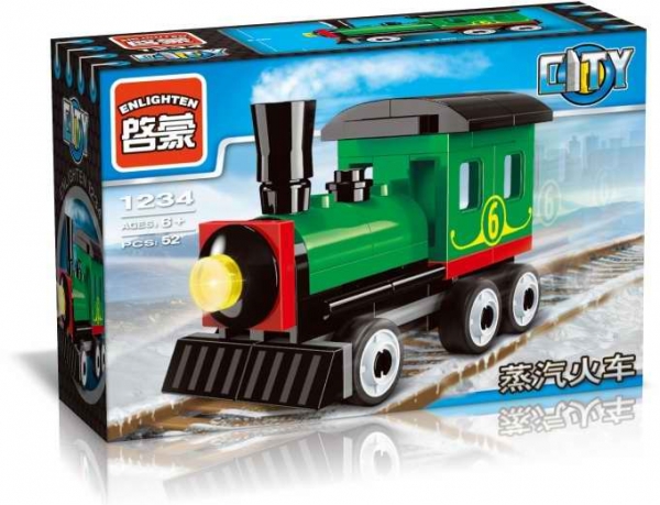 Bricker - Construction Toy by ENLIGHTEN (Brick) 1234 Steam Train