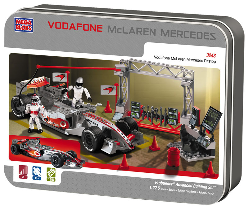 Bricker - Construction Toy by MEGABLOKS 3243 Vodafone McLaren Mercedes  Pitstop