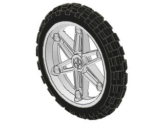 Bricker - Part LEGO - 2903c01 Wheel 61.6mm D. x 13.6mm Motorcycle, with  Black Tire 81.6 x 15 Motorcycle (2903 / 2902)