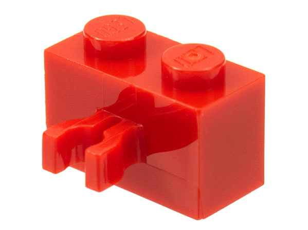 Bricker - Part LEGO - 30237 Brick, Modified 1 x 2 with Vertical Clip