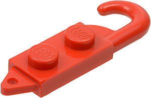 Bricker - Part LEGO - 3127b Hook, Plate, Modified 1 x 2 with Crane Hook  Right