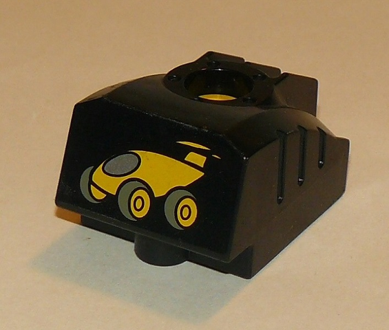 Bricker - Part LEGO - 31427c01pb01 Duplo, Toolo MyBot Engine Program Brick  with Yellow Car Pattern