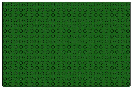 Bricker - Part LEGO - 3334 Baseplate 16 x 24