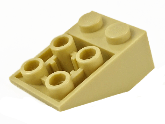 Bricker - Part LEGO - 3747b Slope, Inverted 33 3 x 2 with Connections  between Studs
