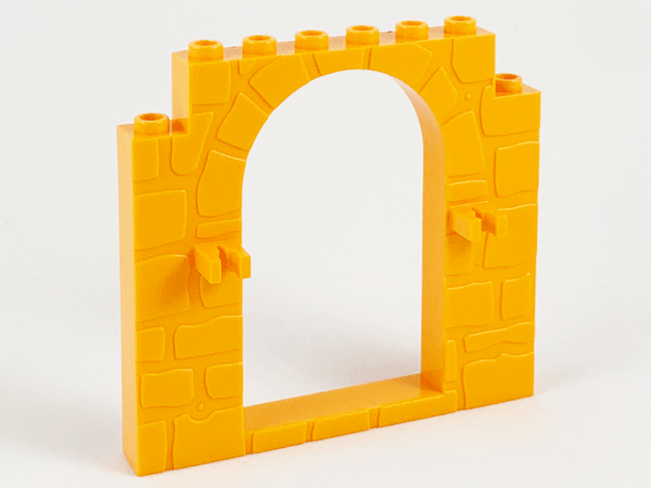 Bricker - Part LEGO - 40242 Door Frame 1 x 8 x 6 with Stone Pattern and  Clips