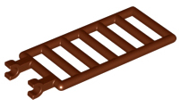 Lego 6020-2x 7x3 ladders//bar with double clips-brown-lot répugnant kg nine