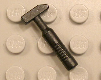 Bricker - Part LEGO - 6246b Minifig, Utensil Tool Cross Pein Hammer - 6-Rib  Handle