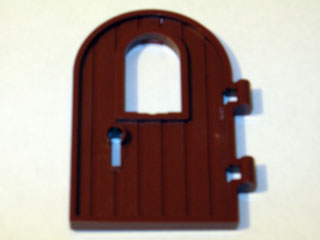 Bricker - Part LEGO - 64390 Door 1 x 4 x 6 Round Top with Window and  Keyhole, Reinforced Edge