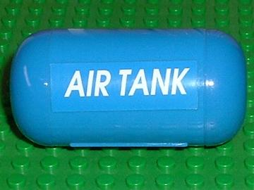 Bricker - Part LEGO - 67c01pb01 Pneumatic Airtank with 'AIR TANK' Pattern  (Sticker) - Set 8250