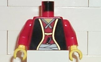 LEGO Red Castle Ninja Minifigure Torso Body Part 