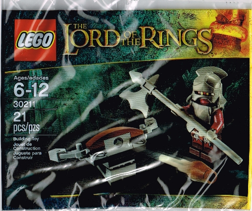 NW LEGO Lord of the Rings LOTR 9476 URUK-HAI WHITE HAND HELMET/SHIELD  Minifigure 