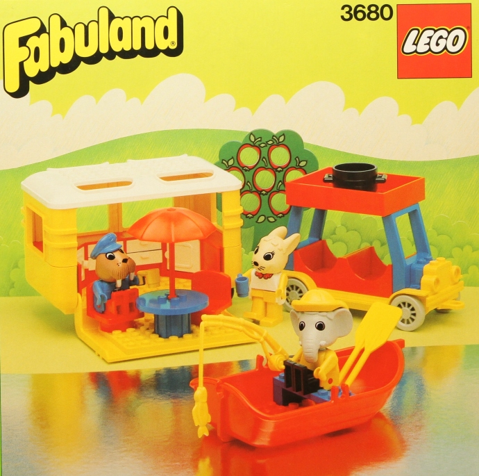 N34 Caravane du 3680 de 1988 Lego 2137c01 Fabuland Camping Caravan