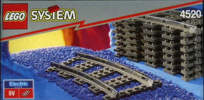Bricker - Part LEGO - 2867 Train, Track 9V Curve