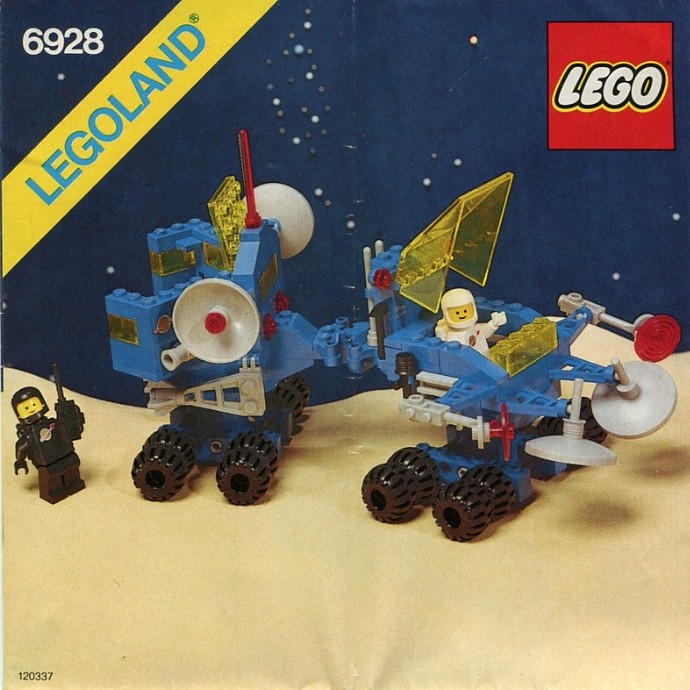 LEGO Parts 1-3004p90 Blue Brick 1 x 2 with Classic Space Logo Pattern 497 