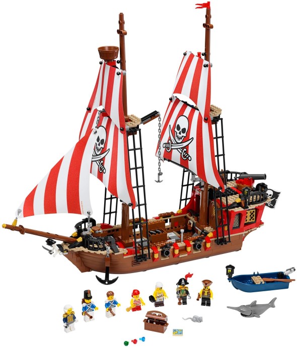 Bricker - Part LEGO - 2551 Boat, 14 x 5 x 2 with Oarlocks and 2 Hollow  Inside Studs