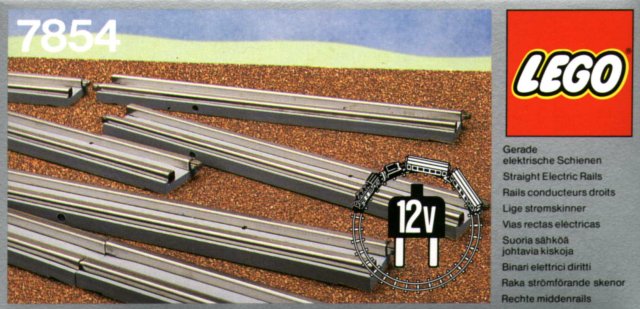 Bricker - Part LEGO - 3242 Train, Track 12V Conducting Rail Straight
