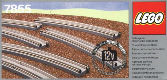 Bricker - Part LEGO - 3241 Train, Track 12V Conducting Rail Curved