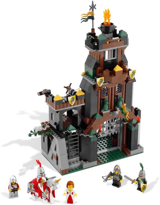 30246 Lego Castle 4 Dark Orange Panels 3 x 4 x 6 Turret Wall with Window