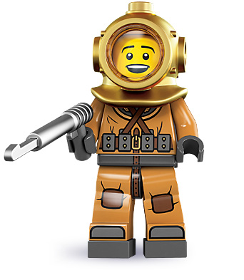 LEGO® 2 X Taucherhelm Neu 10165c01 Diver Helmet Tauchglocke Gold für Minifig 