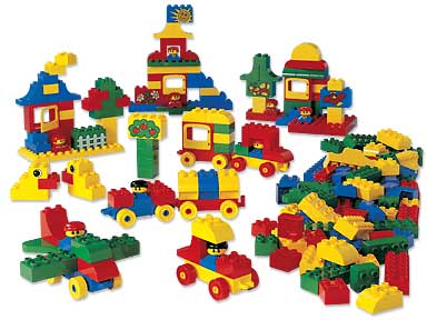 Bricker - Part LEGO - 4198 Duplo, Brick 2 x 4 x 2 Rounded Ends
