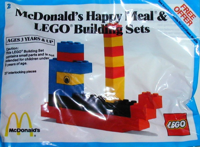 NEW Car 1989 LEGO 1912 McDonalds Promotional Poly Bag Building Set