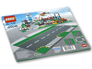 Bricker - Construction Toy by LEGO 4108 T-Junction Road Plate