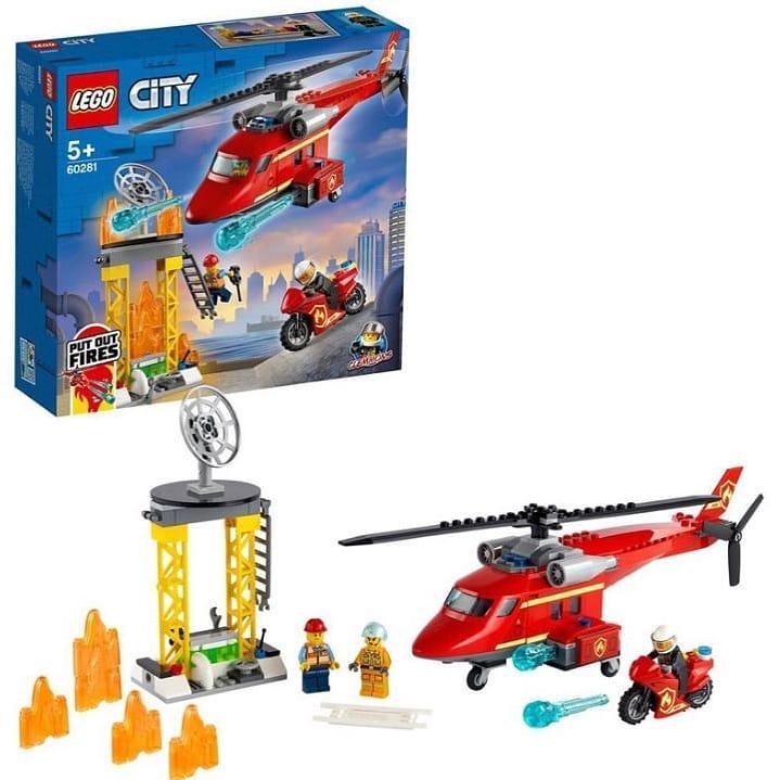 Bricker - Construction Toy by LEGO 60281 Fire Rescue Helicopter