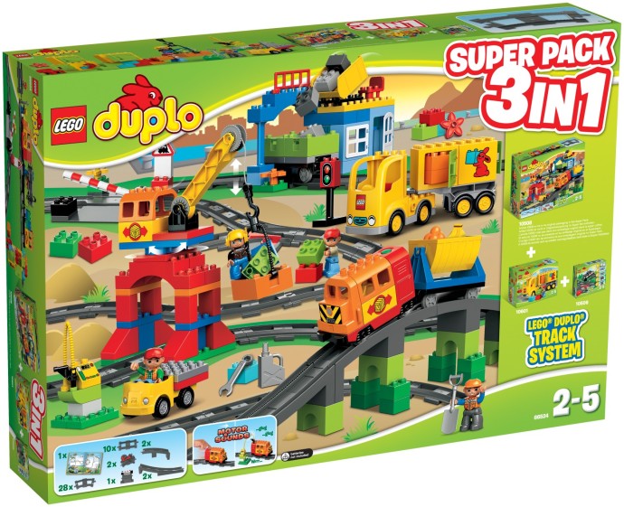Bricker - Construction Toy by LEGO 66524 Train Super Pack 3-in-1