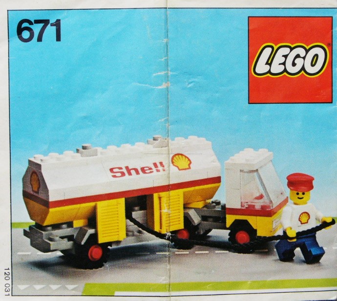Bricker - Construction Toy by LEGO 671 Shell tanker