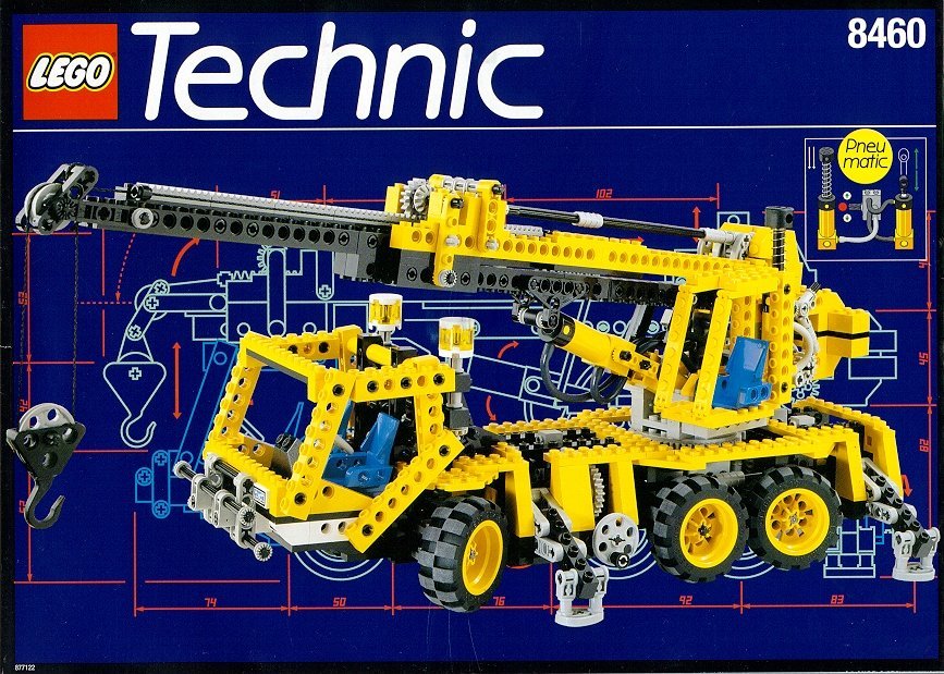 Bricker - Construction Toy by LEGO 8460 Pneumatic Crane Truck / Mobile Crane