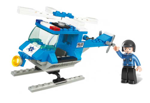 Bricker - Construction Toy by SLUBAN M38-B0175 Police Helicopter