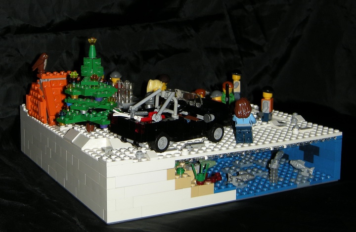 LEGO MOC - New Year's Brick 2014 - Новый год у лунки.