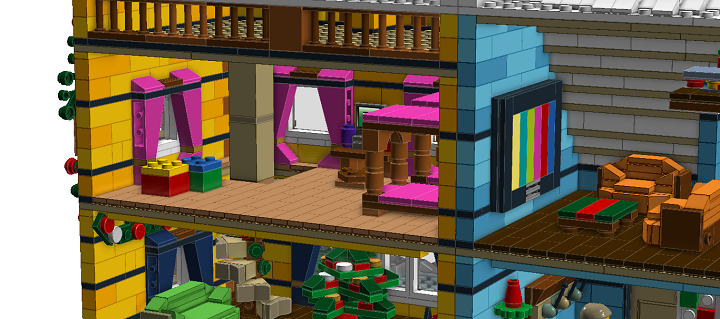 LEGO MOC - New Year's Brick 2014 - Новый Год в семейном доме