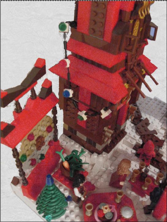 LEGO MOC - New Year's Brick 2014 - Монастырь Рубинового Дракона: Празднуют Новый Год они не шумно, у них есть своя пекарня, огороды, и с них на Новогодний стол поступают вкуснейшая выпечка, салаты. 