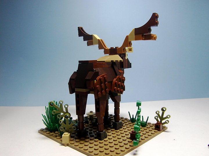 LEGO MOC - 16x16: Animals - Deer: Теперь фото с тылу. 
