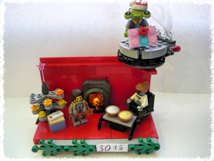 LEGO MOC - New Year's Brick 3015 - Долгожданный Новый 3015 Год.: Общий вид работы, мы видим ее в полной красе.