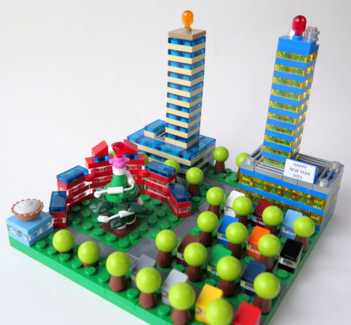 LEGO MOC - New Year's Brick 3015 - Микро новый год: Вид сверху на город N